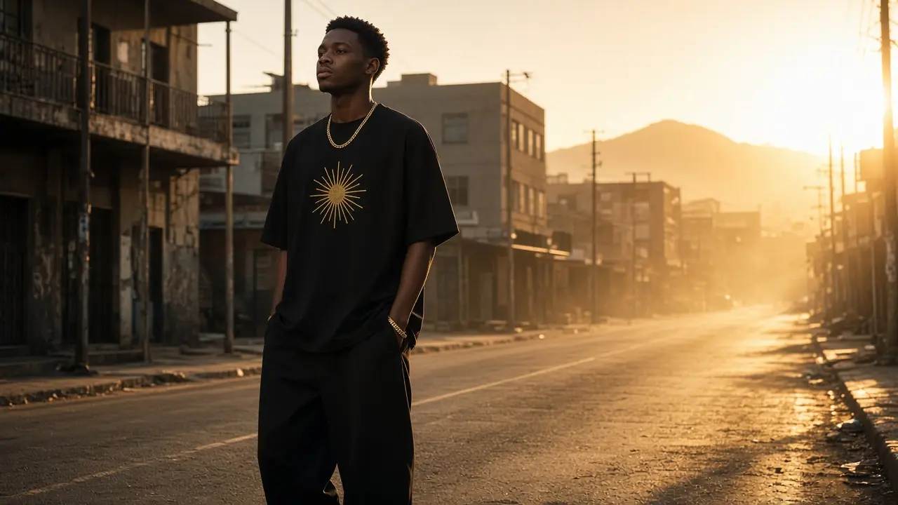 SUNBOY Heat Drop 01 — golden hour in the street