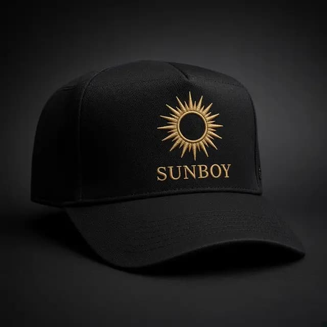 "GOLD HOUR" CAP — Black