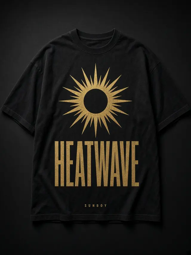 "HEATWAVE" TEE — Black